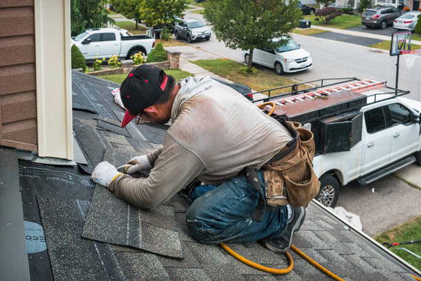 Professional Gutter Repair And Installation technician working in Bunnlevel, NC
